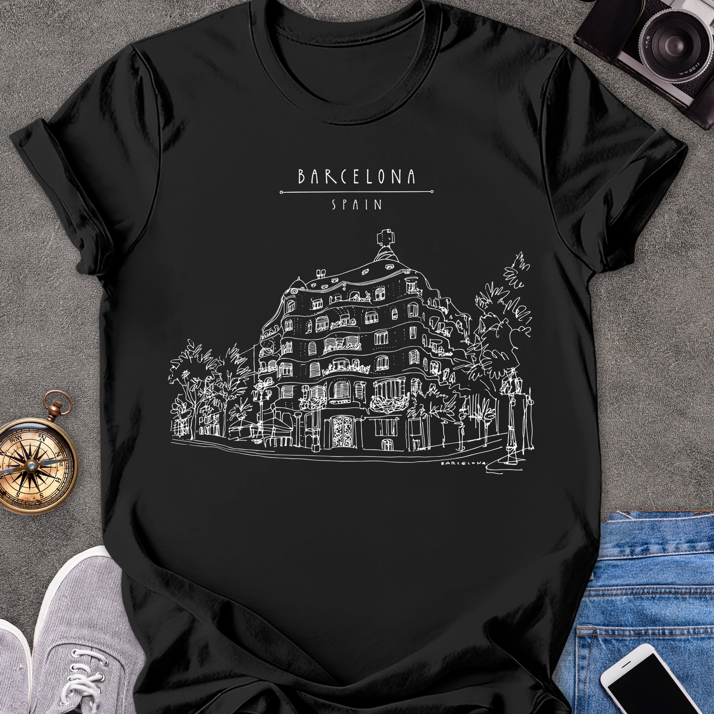 Barcelona Spain | Unisex Softstyle T-Shirt | Spain Travel Tee