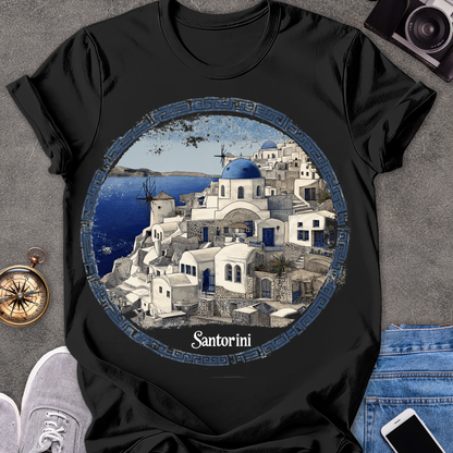 Santorini| Unisex Softstyle T-Shirt | Greece Travel Tee