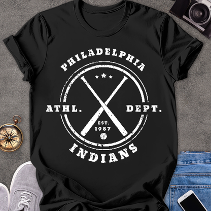 Philadelphia Indians, Athl. Dept. 1987| Unisex Softstyle T-Shirt | Philadelphia Travel Tee