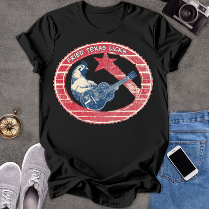 Fried Texas Licks | Unisex Softstyle T-Shirt | Fun and Casual Music Lover Tee