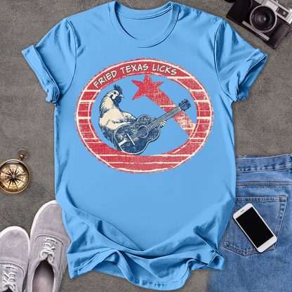 Fried Texas Licks | Unisex Softstyle T-Shirt | Fun and Casual Music Lover Tee
