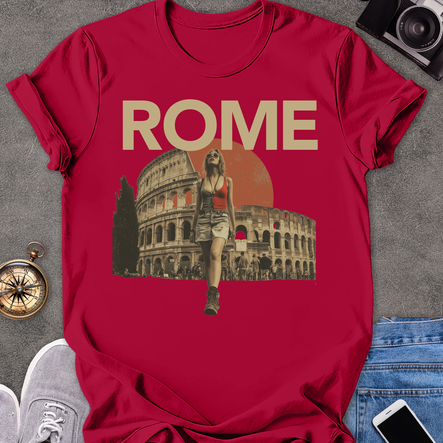 Rome | Unisex Softstyle T-Shirt | Rome Colosseum Travel Tee