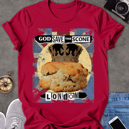 God Save The Scone, London | Softstyle T-Shirt | England Travel Tee