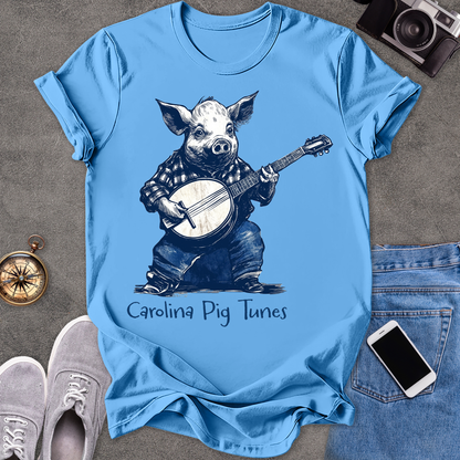 Carolina Pig Tunes | Unisex Softstyle T-Shirt | Fun and Casual Music Lover Tee