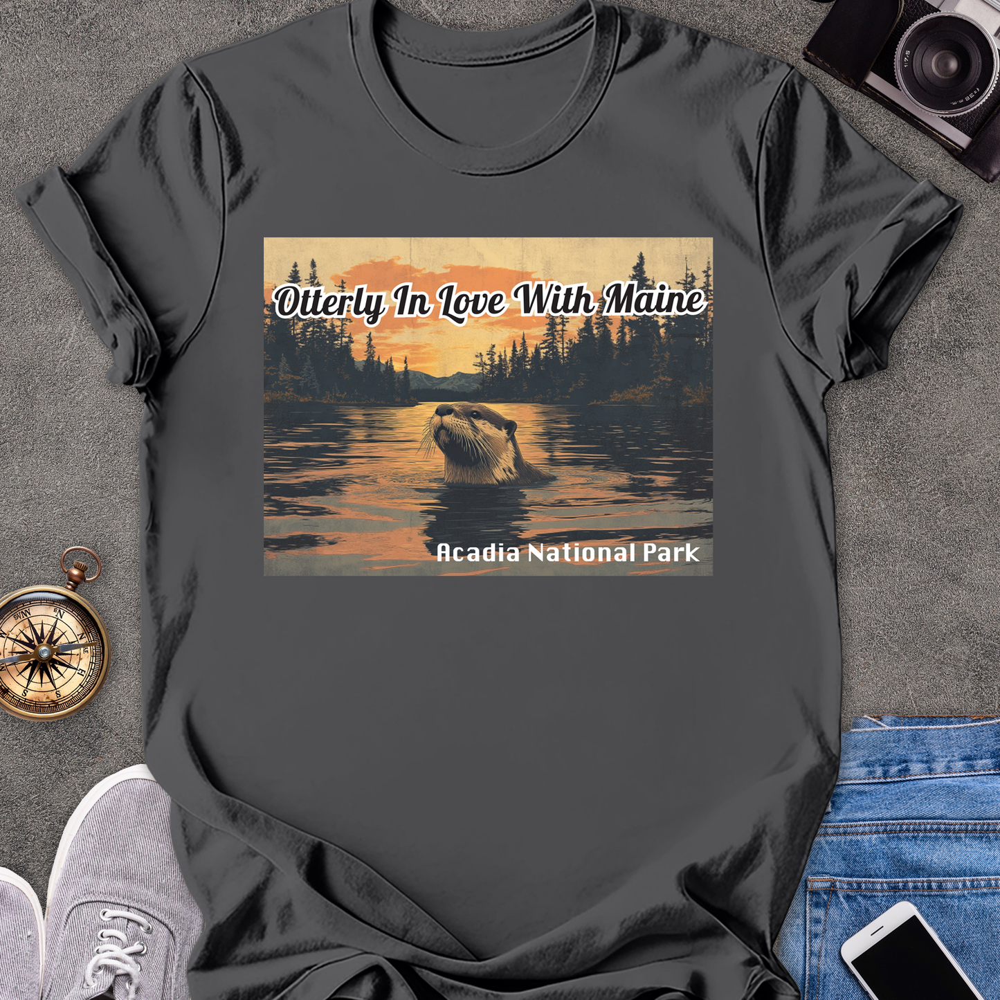 Otterly In Love With Maine - Acadia National Park | Unisex Softstyle T-Shirt | Acadia National Park Tee