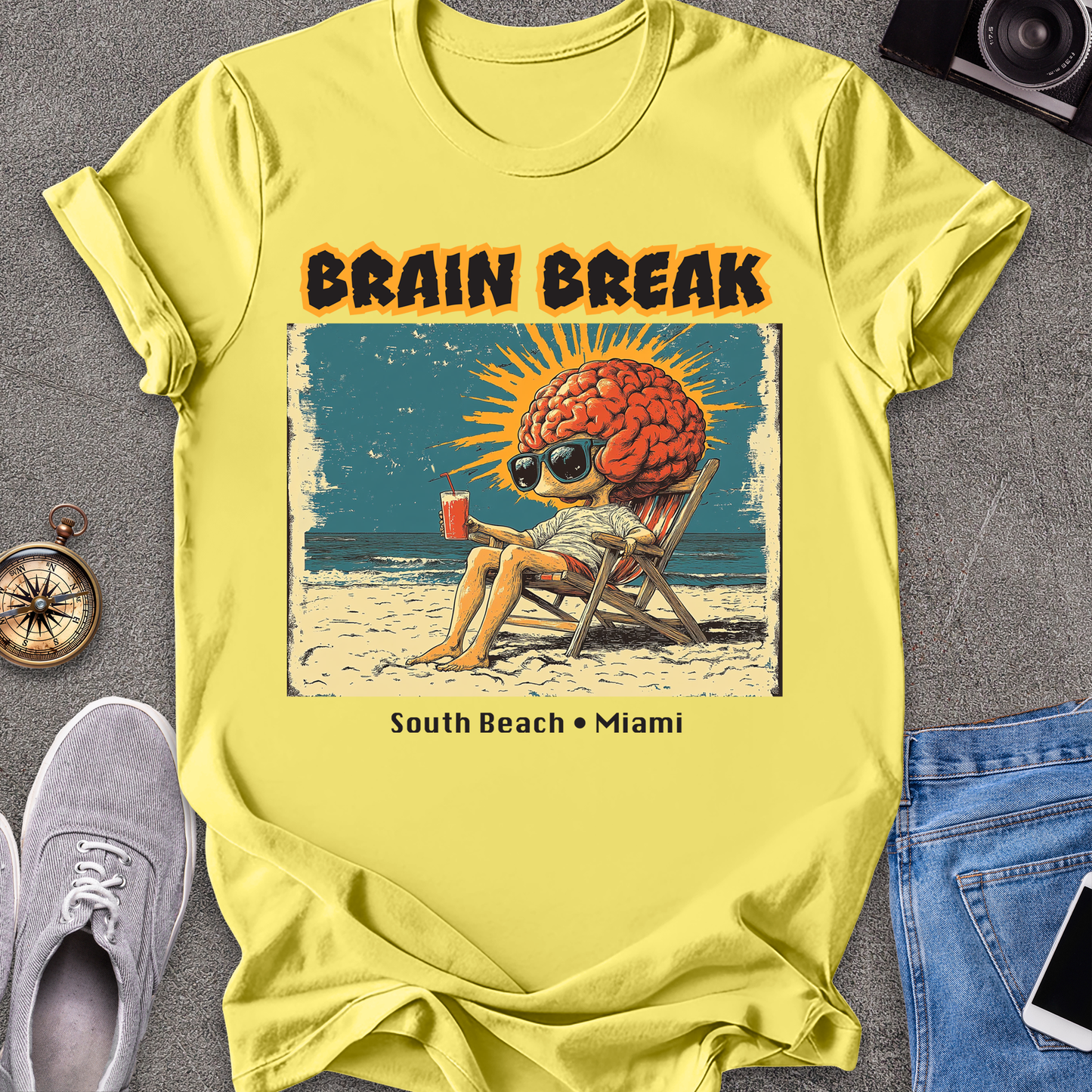 Brain Break - South Beach, Miami Florida T-Shirt