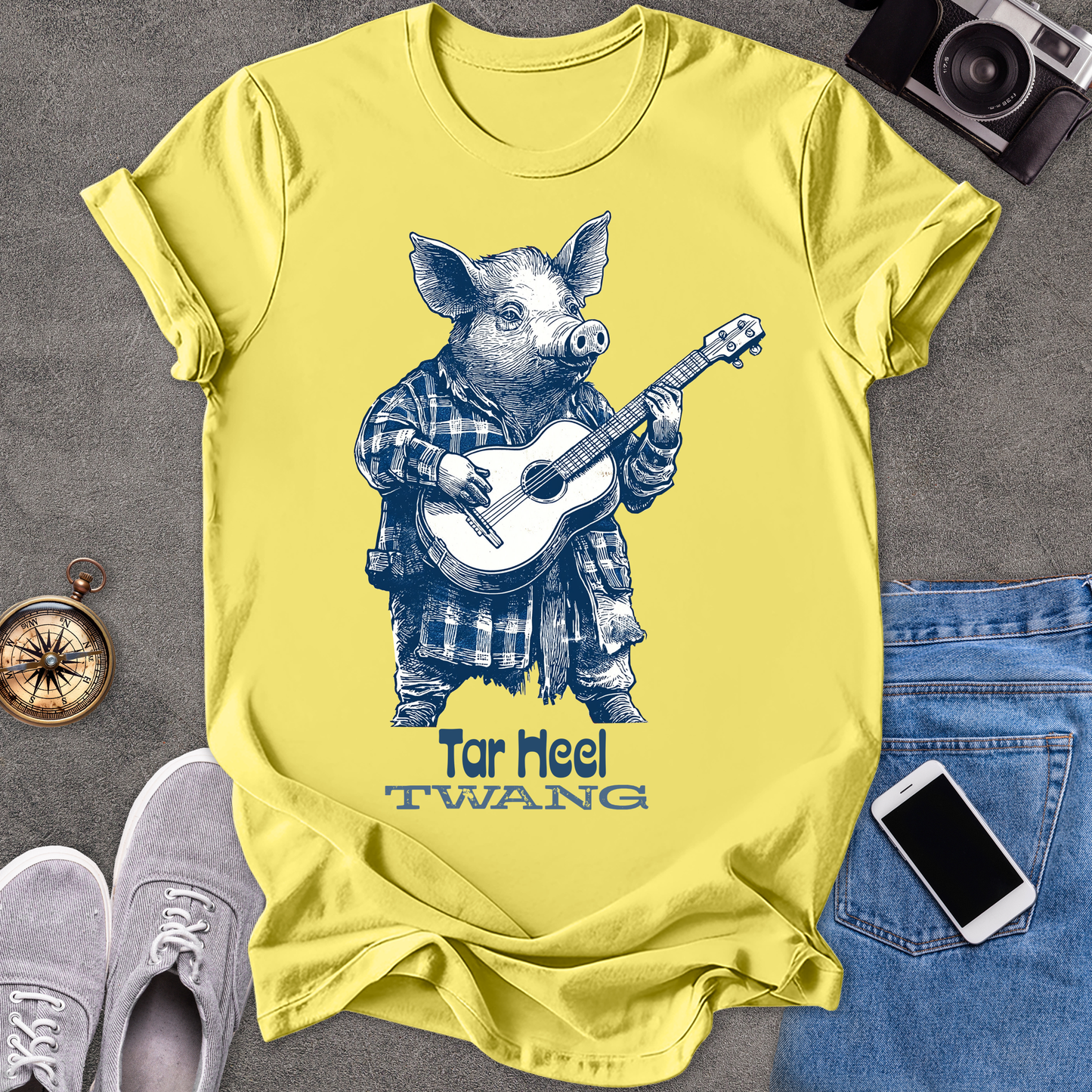 Tar Heel Twang | Unisex Softstyle T-Shirt | Fun and Casual Music Lover Tee