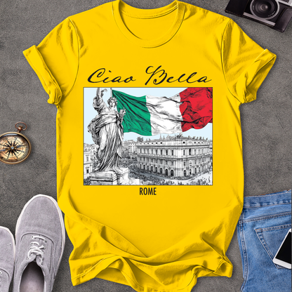 Ciao Bella - Rome Italian Flag T-Shirt