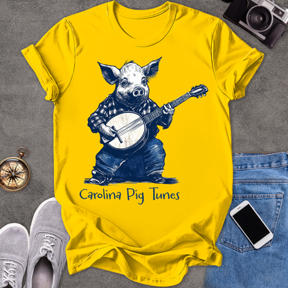 Carolina Pig Tunes | Unisex Softstyle T-Shirt | Fun and Casual Music Lover Tee