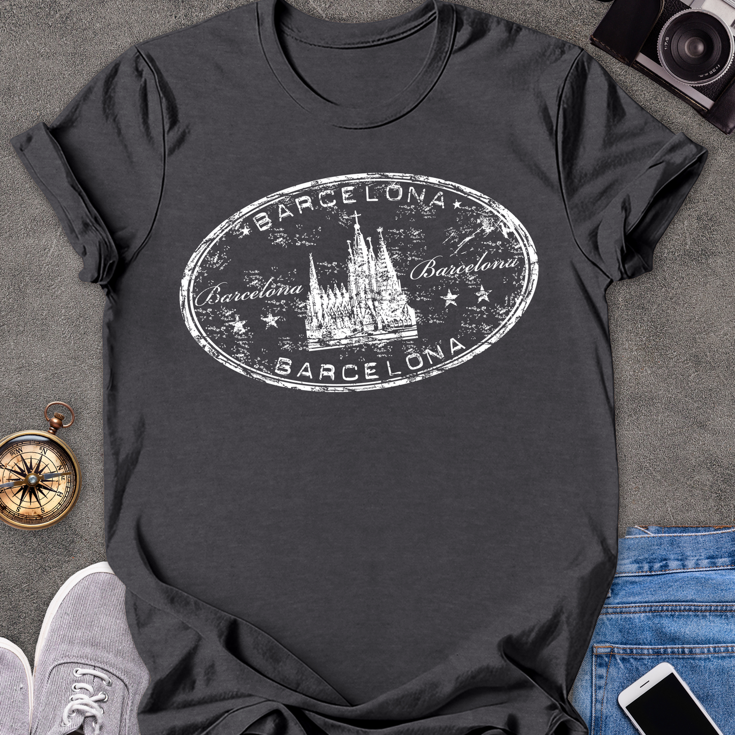 Barcelona | Unisex Softstyle T-Shirt | Spain Travel Tee