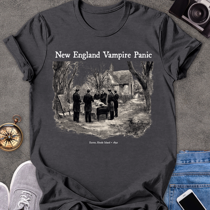 New England Vampire Panic- Exeter, Rhode Island 1892| Unisex Softstyle T-Shirt | Vampire Travel Tee