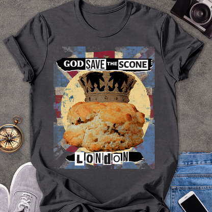 God Save The Scone, London | Softstyle T-Shirt | England Travel Tee