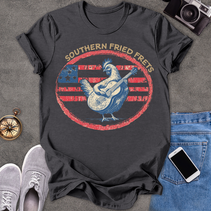 Southern Fried Frets | Unisex Softstyle T-Shirt | Fun and Casual Music Lover Tee