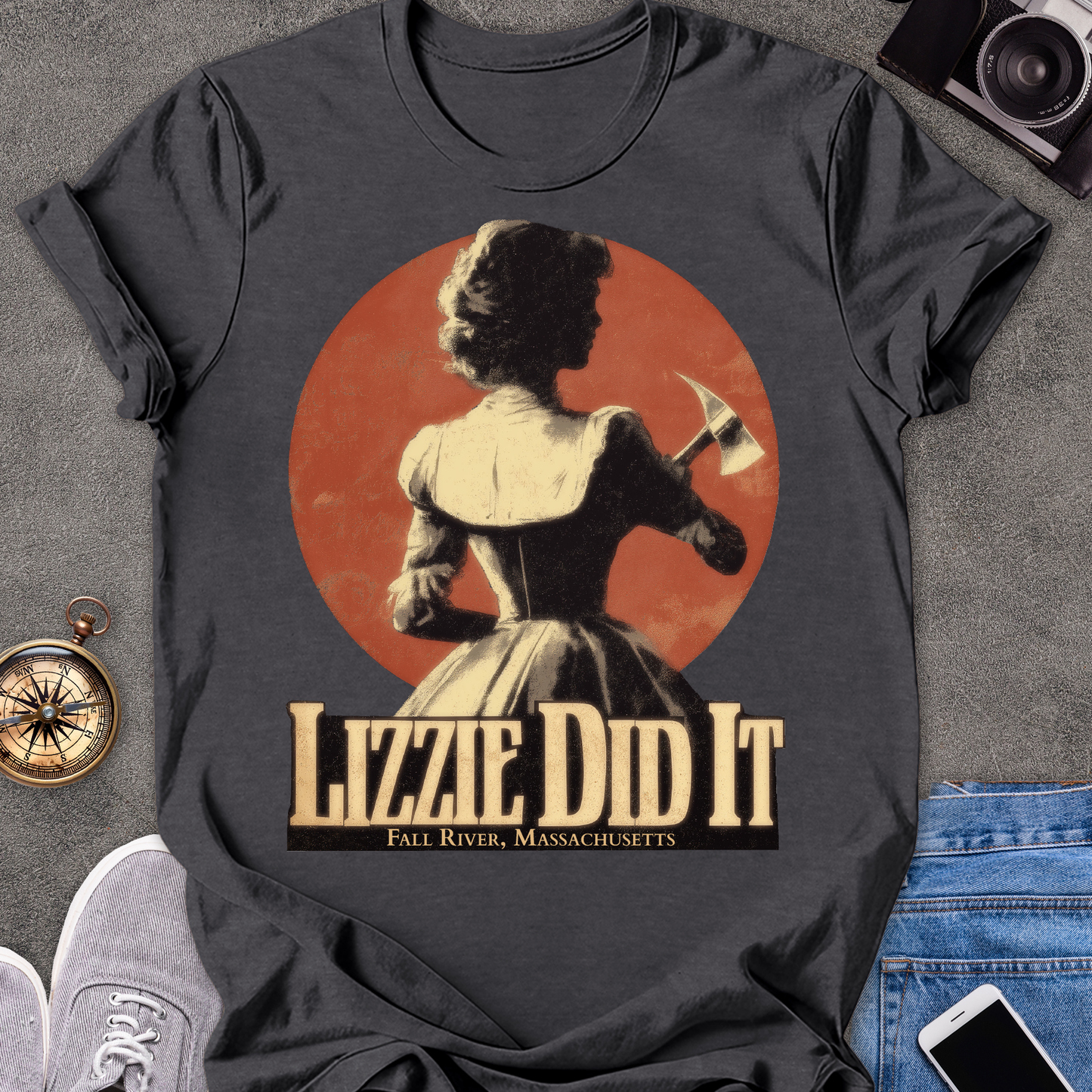 Lizzie Did It, Fall River Massachusetts | Unisex Softstyle T-Shirt | Massachusetts Travel Tee