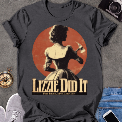Lizzie Did It, Fall River Massachusetts | Unisex Softstyle T-Shirt | Massachusetts Travel Tee