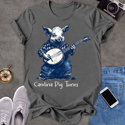 Carolina Pig Tunes | Unisex Softstyle T-Shirt | Fun and Casual Music Lover Tee