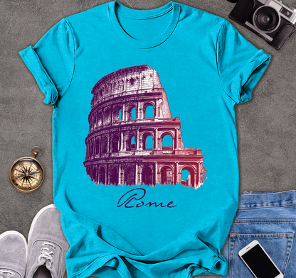 Rome Italy - The Colosseum | Unisex Softstyle T-Shirt | Travel Lover Tee