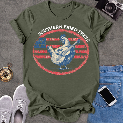 Southern Fried Frets | Unisex Softstyle T-Shirt | Fun and Casual Music Lover Tee