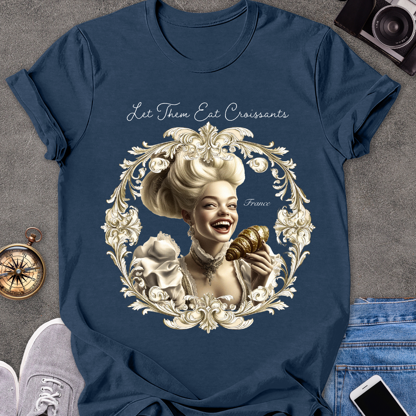 Let Them Eat Croissants - France | Unisex Softstyle T-Shirt | France Travel Tee