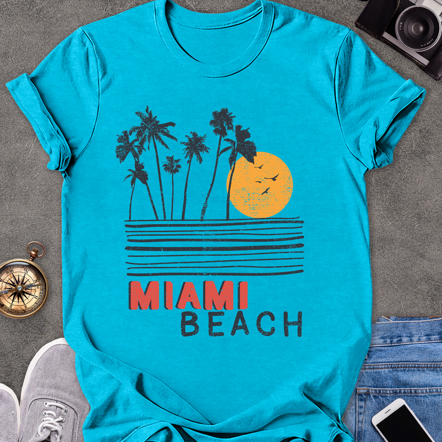 Miami Beach | Unisex Softstyle T-Shirt | Miami Beach Florida Tee