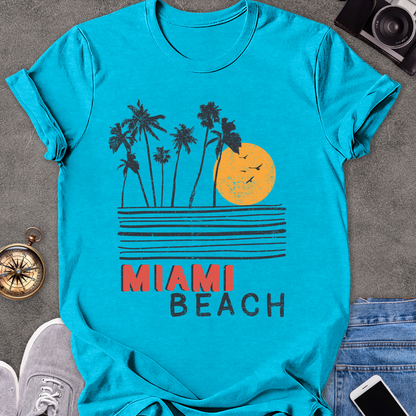 Miami Beach | Unisex Softstyle T-Shirt | Miami Beach Florida Tee