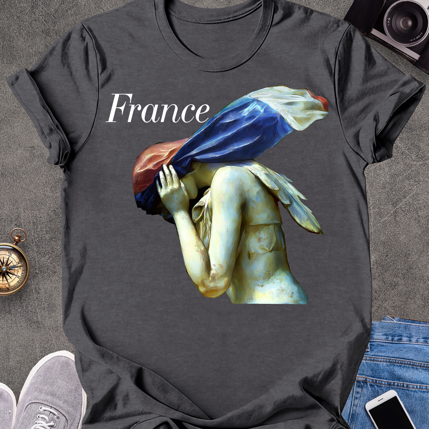 French | French Flag Travel Tee