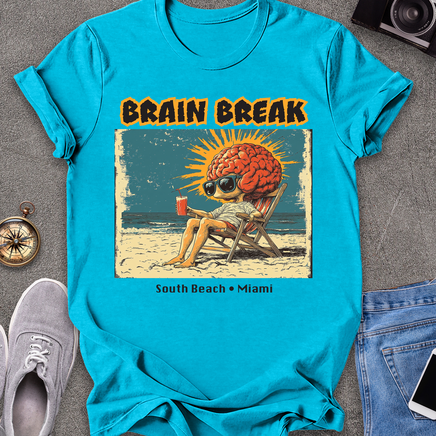 Brain Break - South Beach, Miami Florida T-Shirt