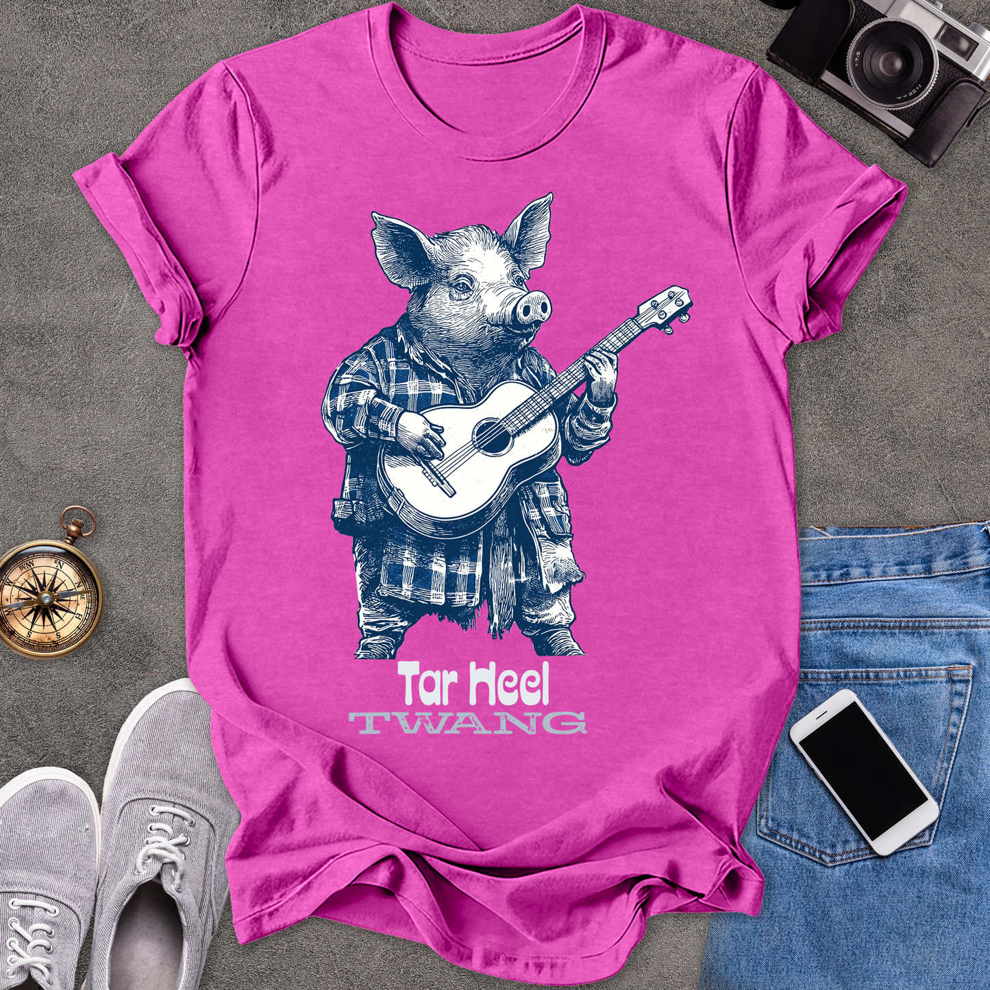 Tar Heel Twang | Unisex Softstyle T-Shirt | Fun and Casual Music Lover Tee