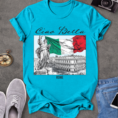 Ciao Bella - Rome Italian Flag T-Shirt