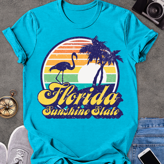 Florida Sunshine State | Unisex Softstyle T-Shirt | 1970's Retro Florida Tee