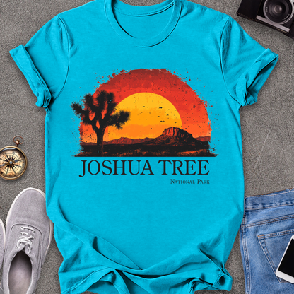 Joshua Tree-Joshua Tree National Park Half-Sunset T-Shirt