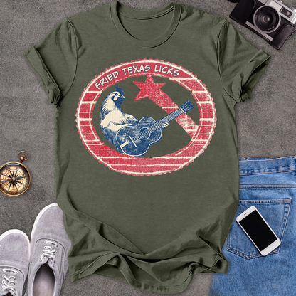 Fried Texas Licks | Unisex Softstyle T-Shirt | Fun and Casual Music Lover Tee