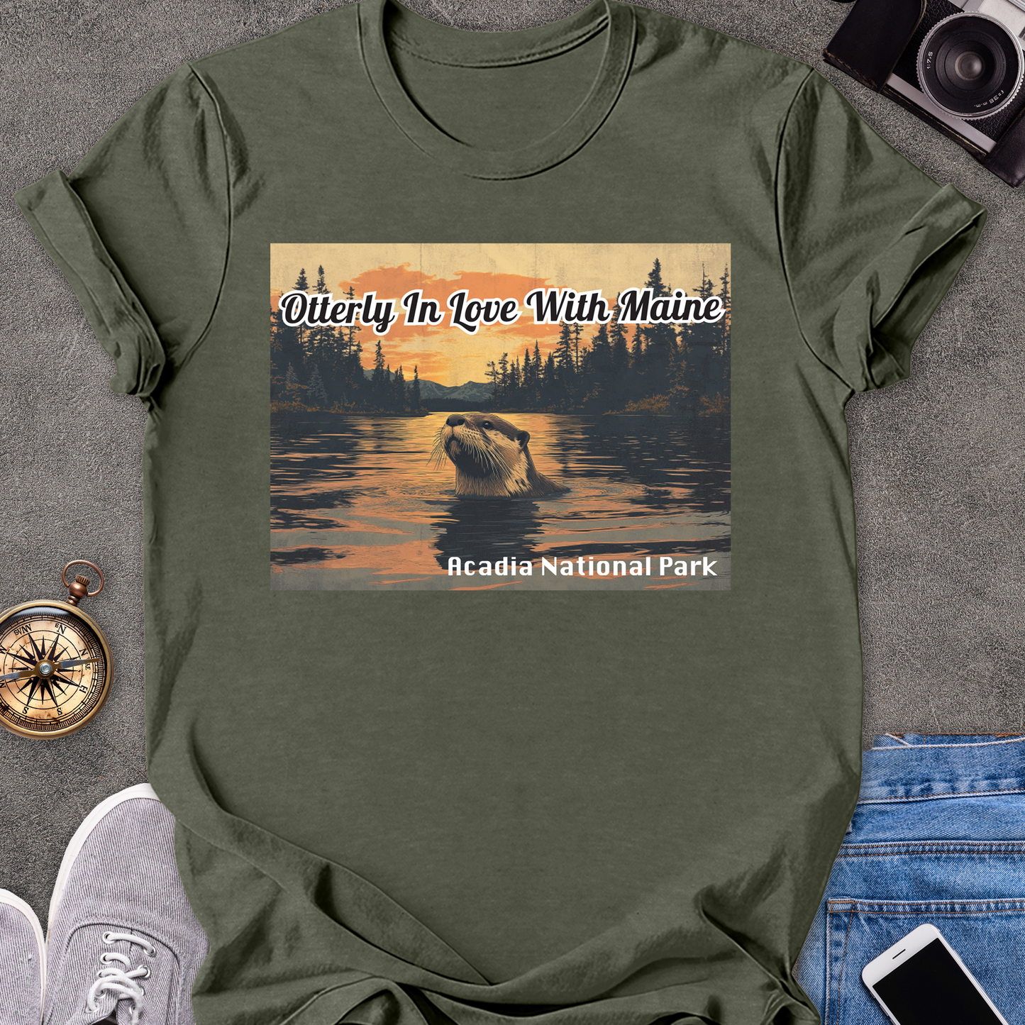 Otterly In Love With Maine - Acadia National Park | Unisex Softstyle T-Shirt | Acadia National Park Tee