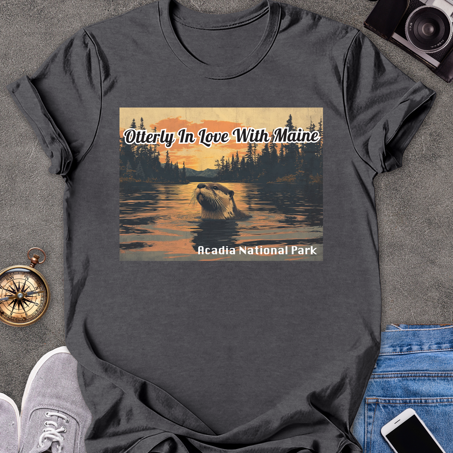 Otterly In Love With Maine - Acadia National Park | Unisex Softstyle T-Shirt | Acadia National Park Tee