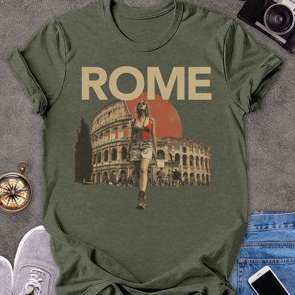 Rome | Unisex Softstyle T-Shirt | Rome Colosseum Travel Tee