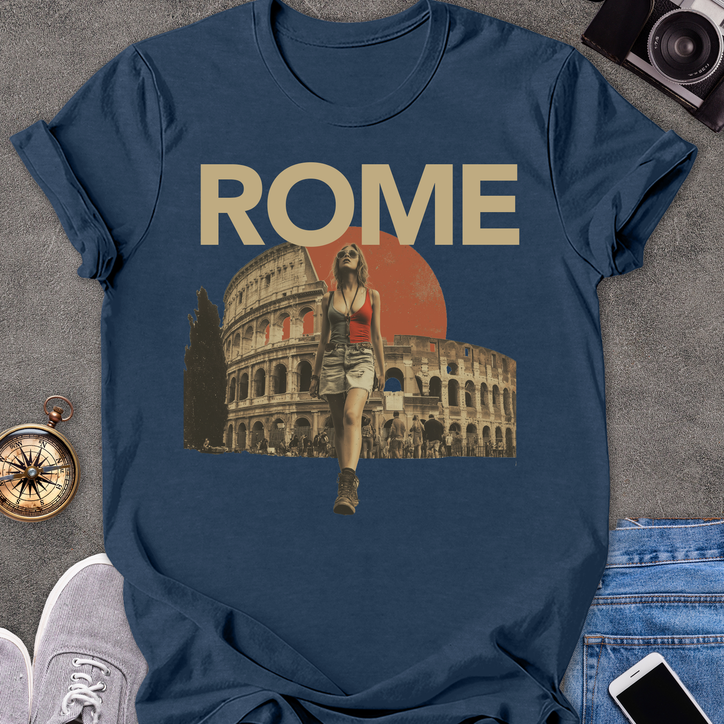 Rome | Unisex Softstyle T-Shirt | Rome Colosseum Travel Tee