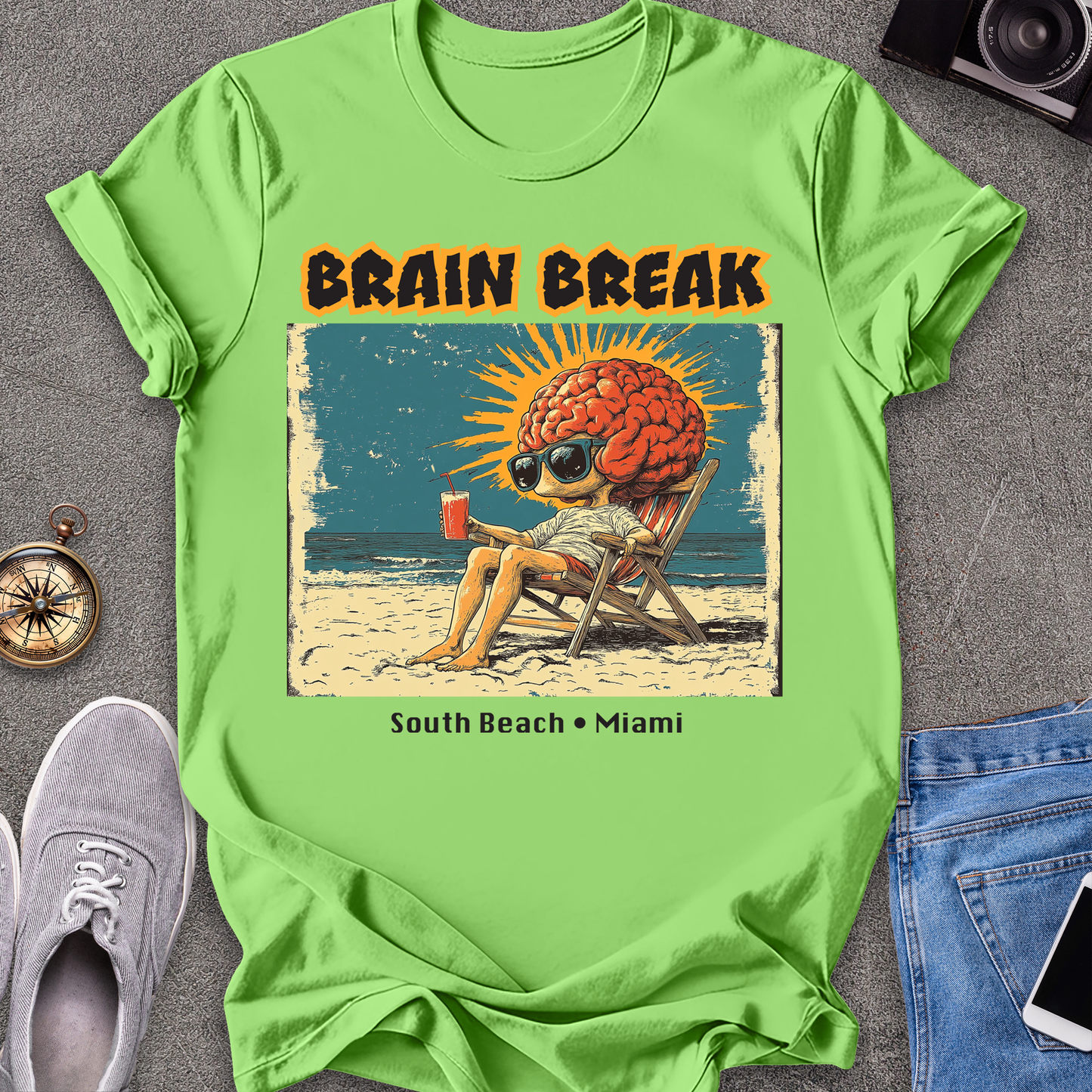 Brain Break - South Beach, Miami Florida T-Shirt