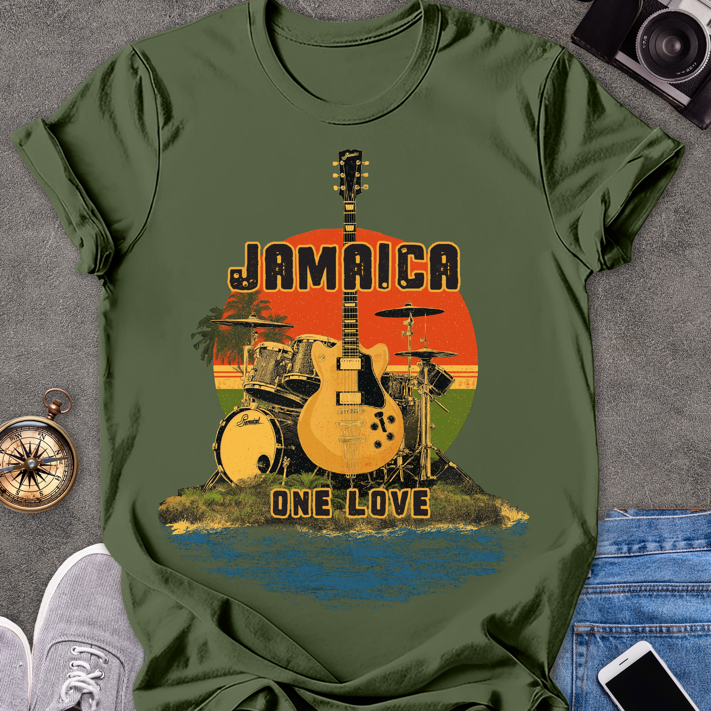 Jamaica, One Love | Unisex Softstyle T-Shirt | Caribbean Travel Tee