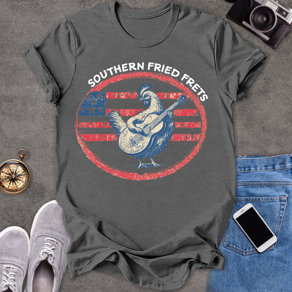 Southern Fried Frets | Unisex Softstyle T-Shirt | Fun and Casual Music Lover Tee