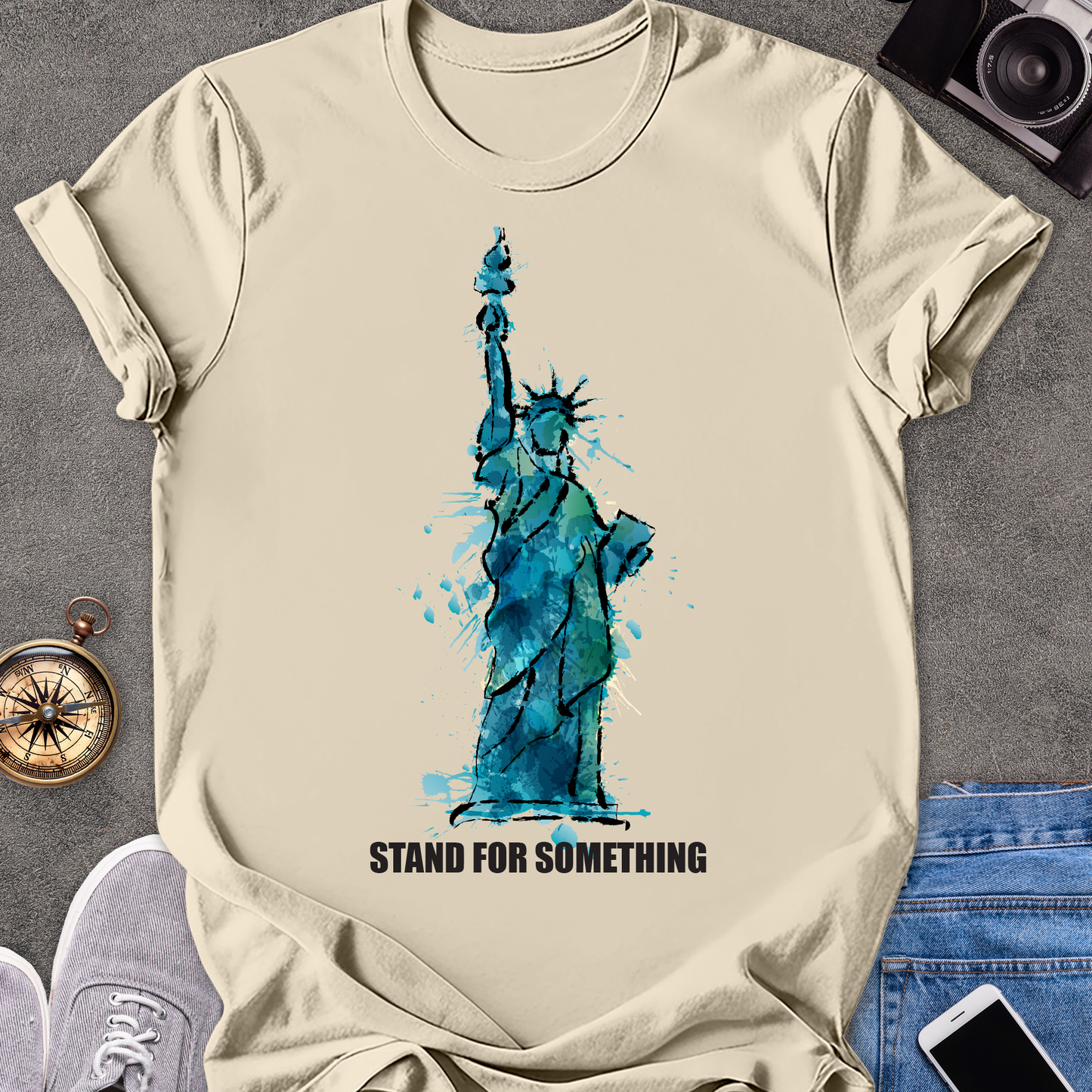 Stand For Something | Unisex Softstyle T-Shirt | USA Travel Tee