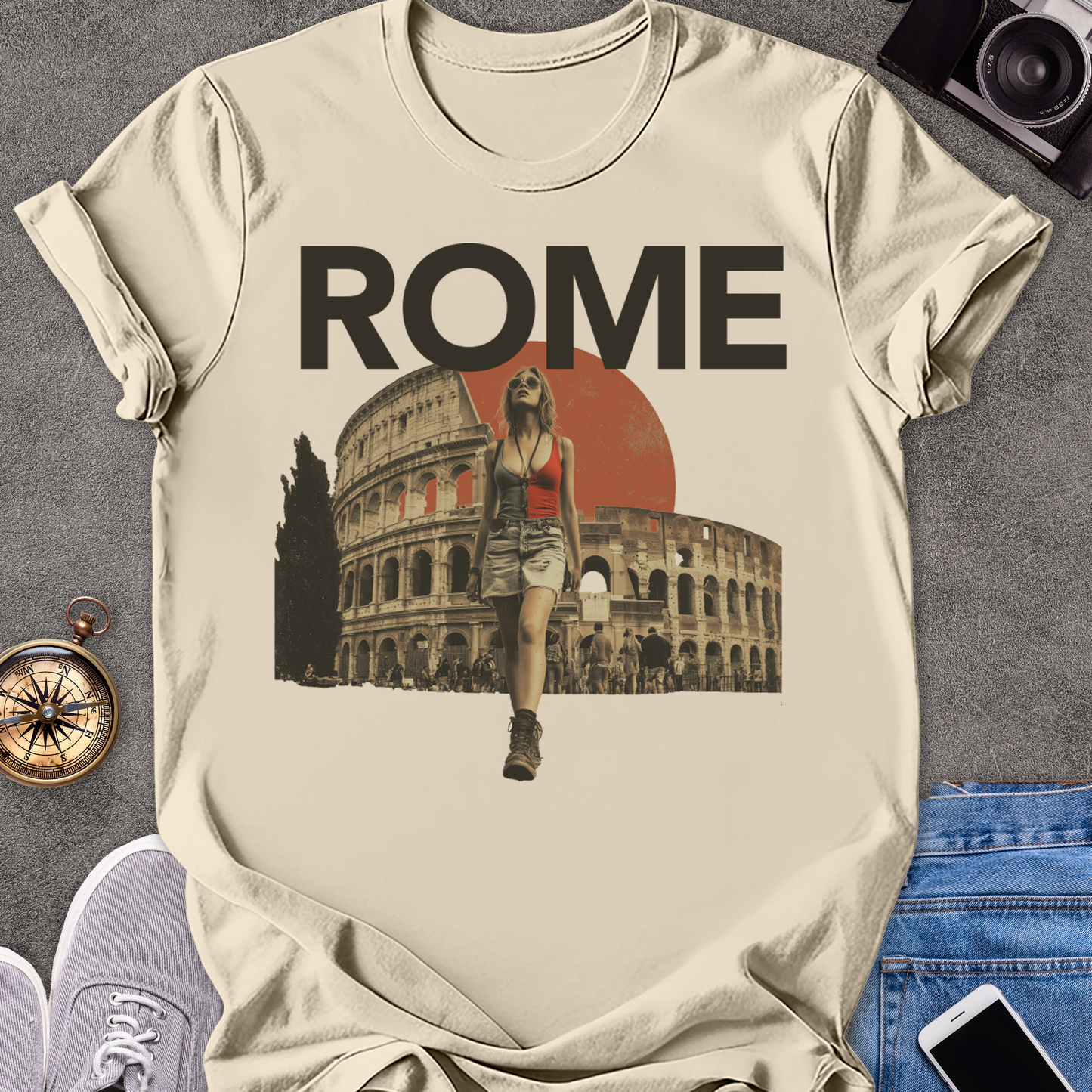 Rome | Unisex Softstyle T-Shirt | Rome Colosseum Travel Tee
