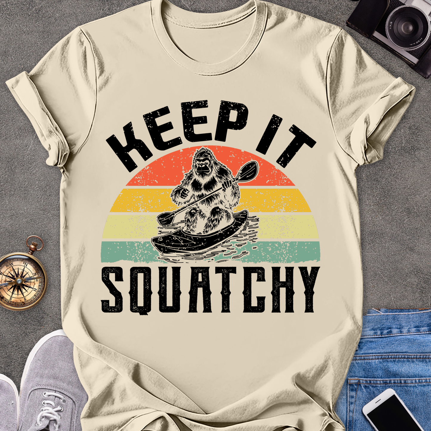 Keep It Squatchy| Unisex Softstyle T-Shirt | Bigfoot Travel Tee