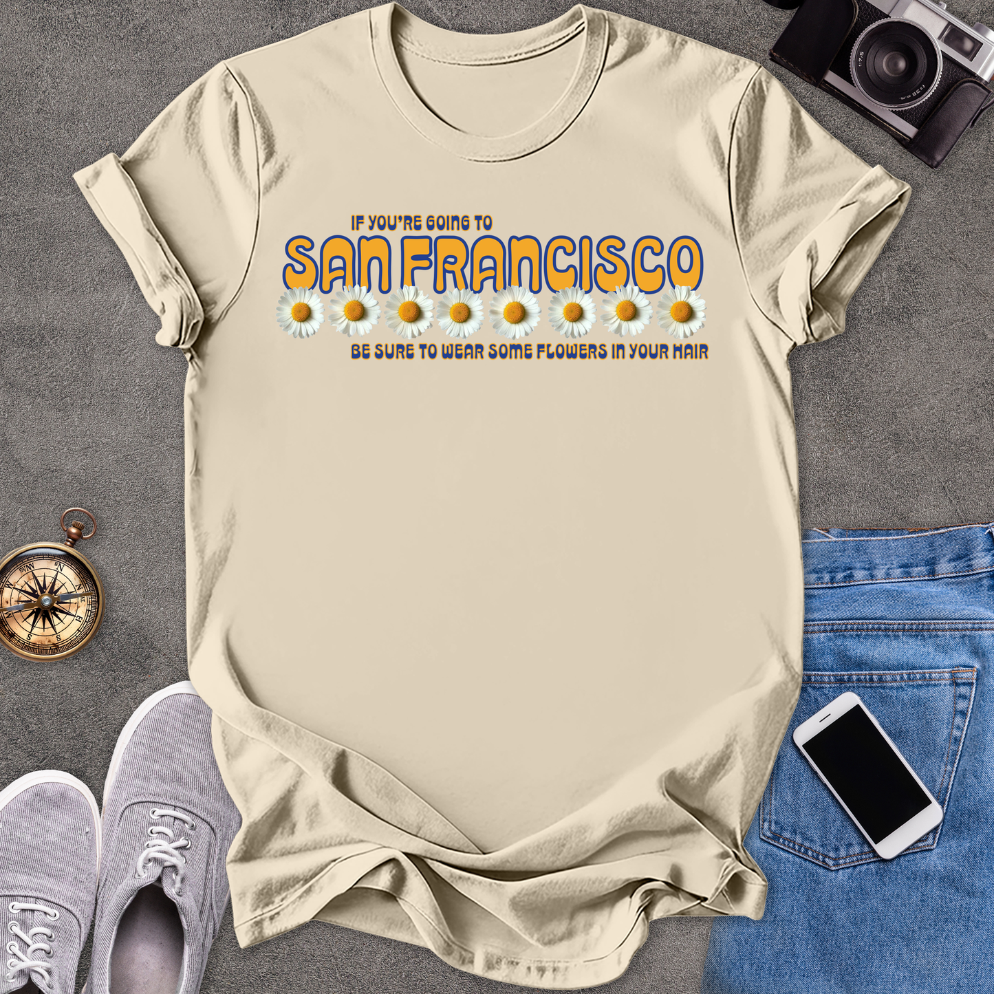 If You're Going To San Francisco, Be Sure To Wear Some Flowers In Your Hair | Unisex Softstyle T-Shirt | Travel Lover Tee