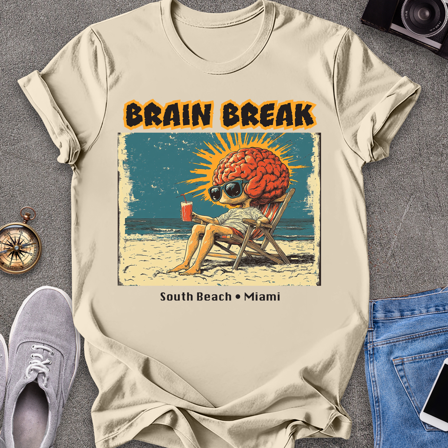 Brain Break - South Beach, Miami Florida T-Shirt