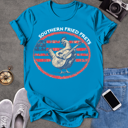 Southern Fried Frets | Unisex Softstyle T-Shirt | Fun and Casual Music Lover Tee