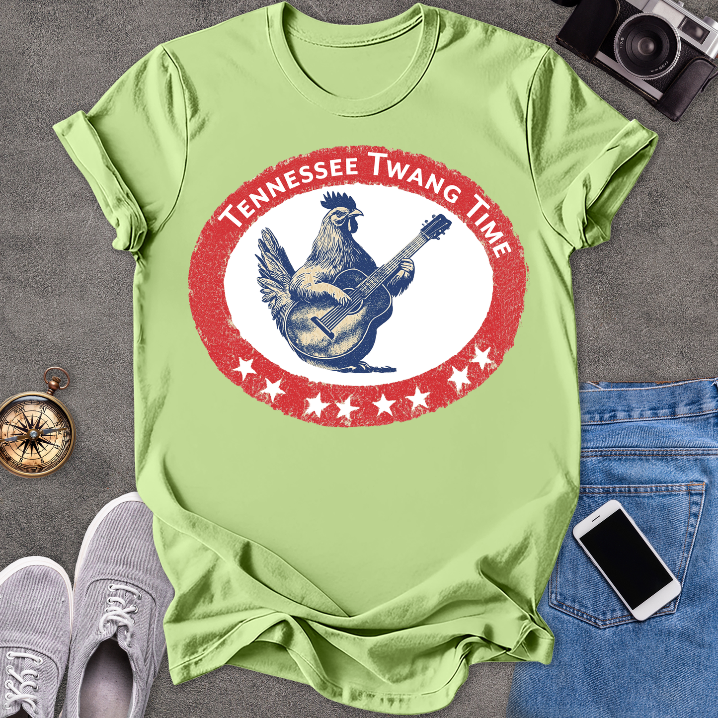 Tennessee Twang Time | Unisex Softstyle T-Shirt | Fun and Casual Music Lover Tee