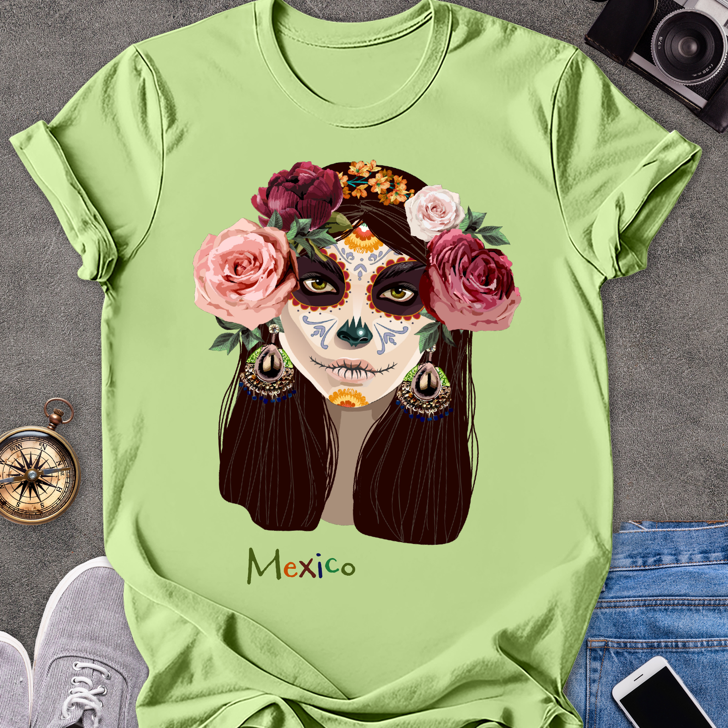 Mexico | Unisex Softstyle T-Shirt | Day of the Dead Tee