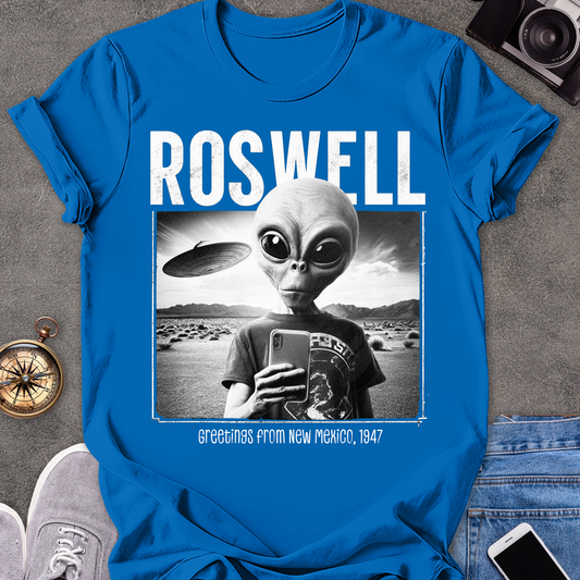 Roswell, Greetings from New Mexico 1947 | Unisex Softstyle T-Shirt | Roswell Travel Tee