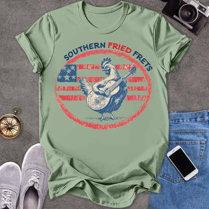 Southern Fried Frets | Unisex Softstyle T-Shirt | Fun and Casual Music Lover Tee
