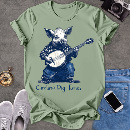 Carolina Pig Tunes | Unisex Softstyle T-Shirt | Fun and Casual Music Lover Tee